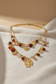 Golden Charm Layer Necklace